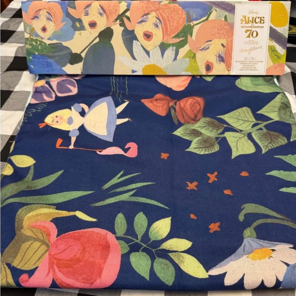 Disney Alice In Wonderland By Mary Blair Table Runner